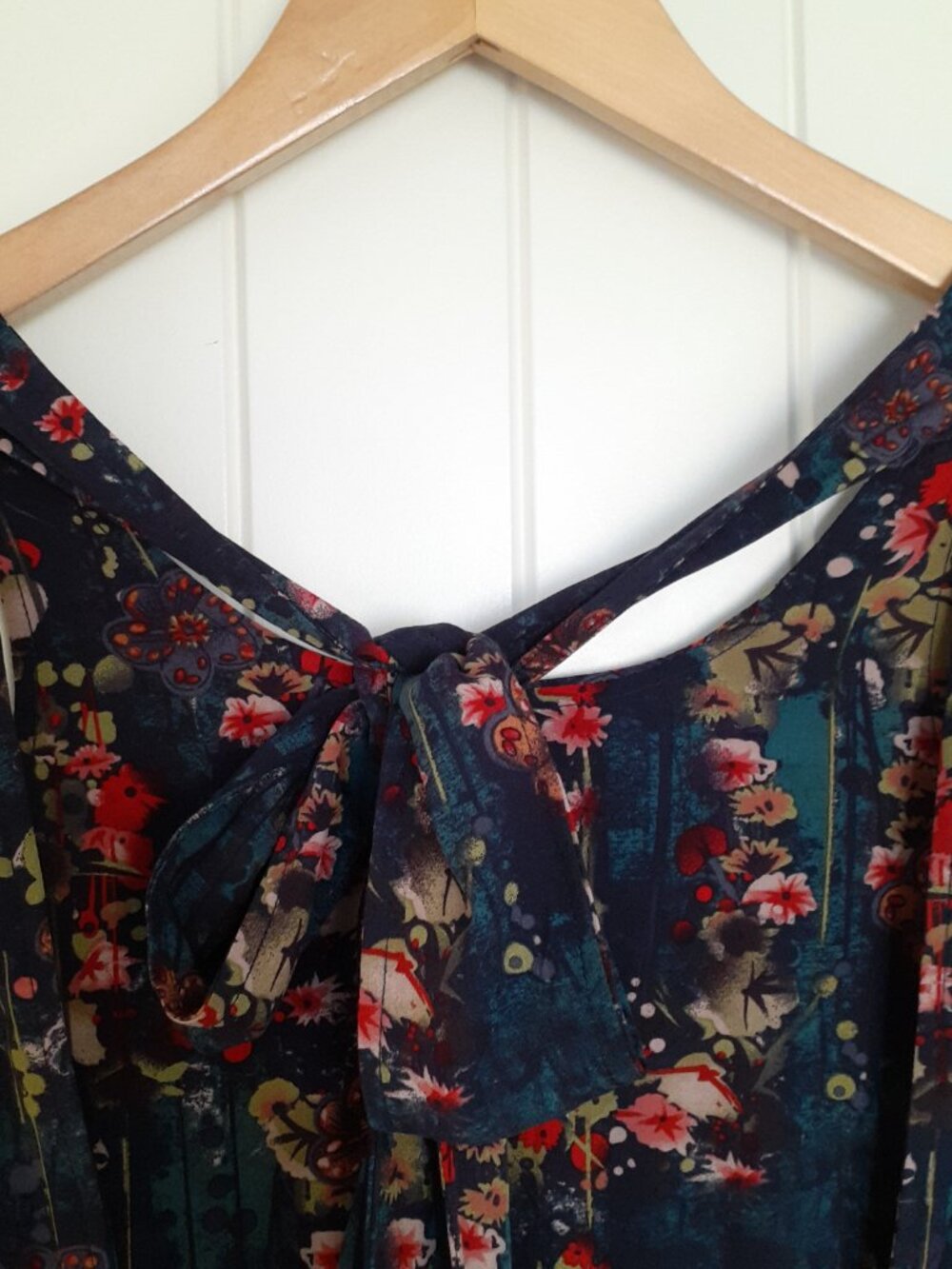 NWT Natural Life Halle Halter Dress in Blue Watercolor Floral Size XL - Picture 8 of 16